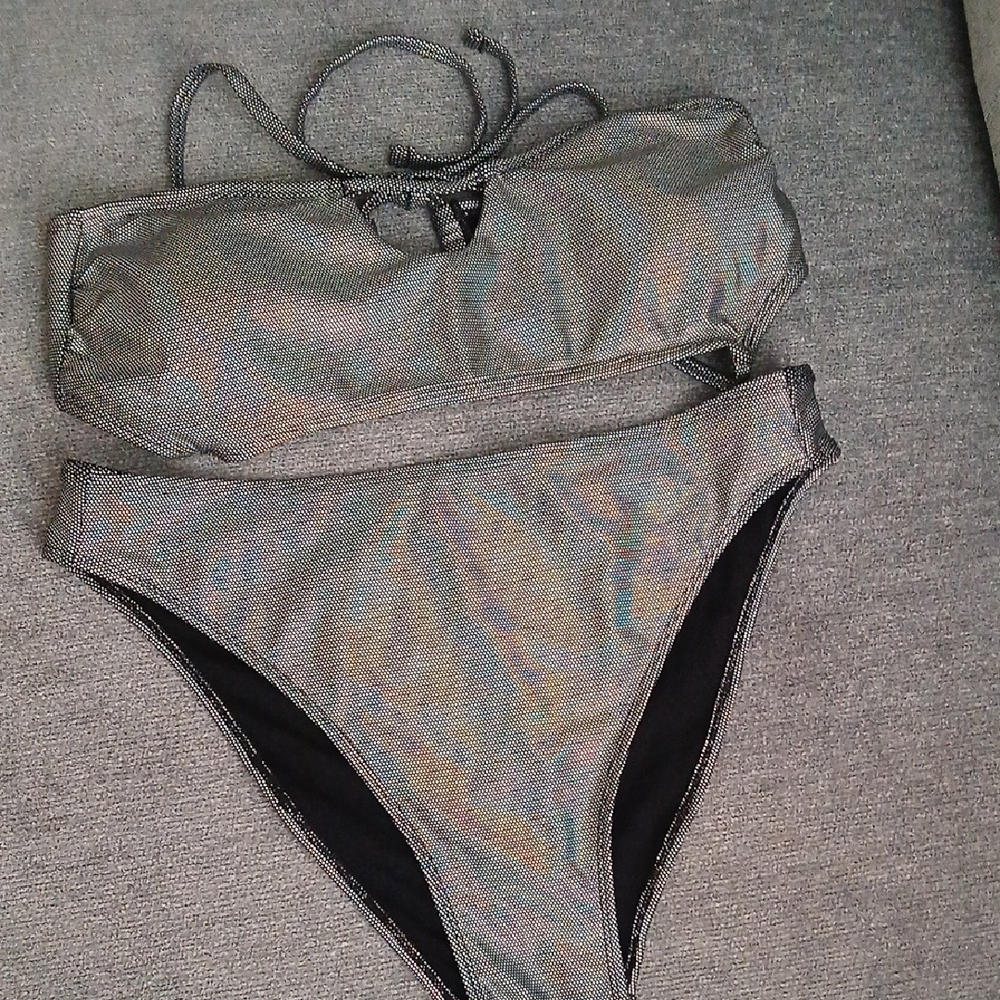 Victoria Beckham Gray Bikini Set